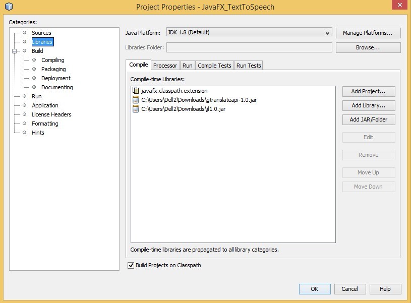 JavaFX libraries