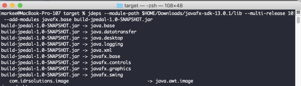 jdeps on Java10